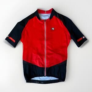 Giordana FRC Jersey M Black Red Cycling Sportswear Full Zip Top Athleisure